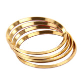 4 PCS Car Aluminum Wheel Hub Deroration Ring For Audi